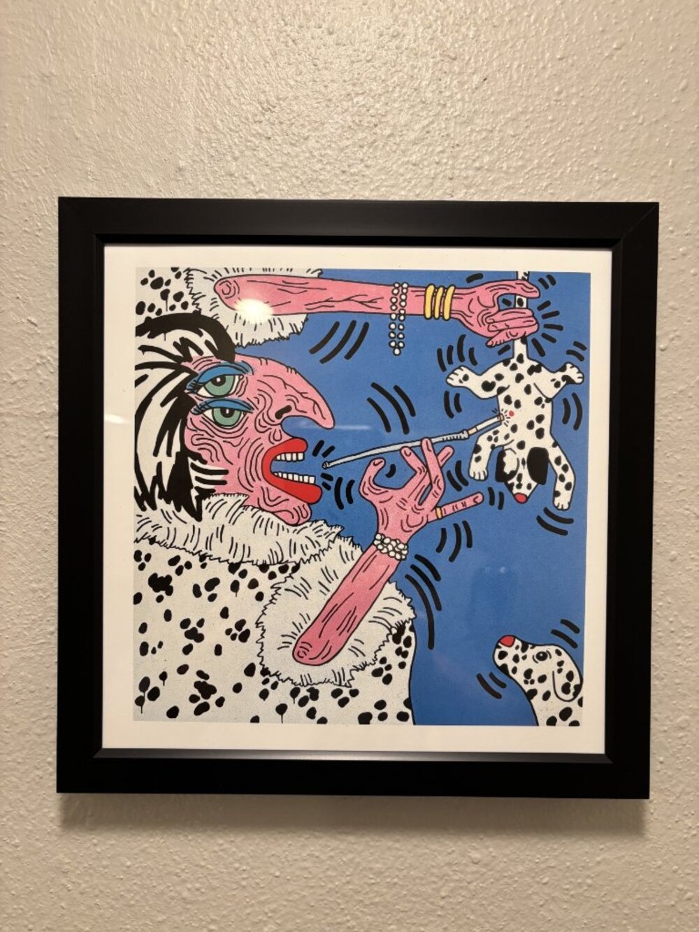 Keith Haring Framed 8x8 Inch Art Print - Cruella De Vil